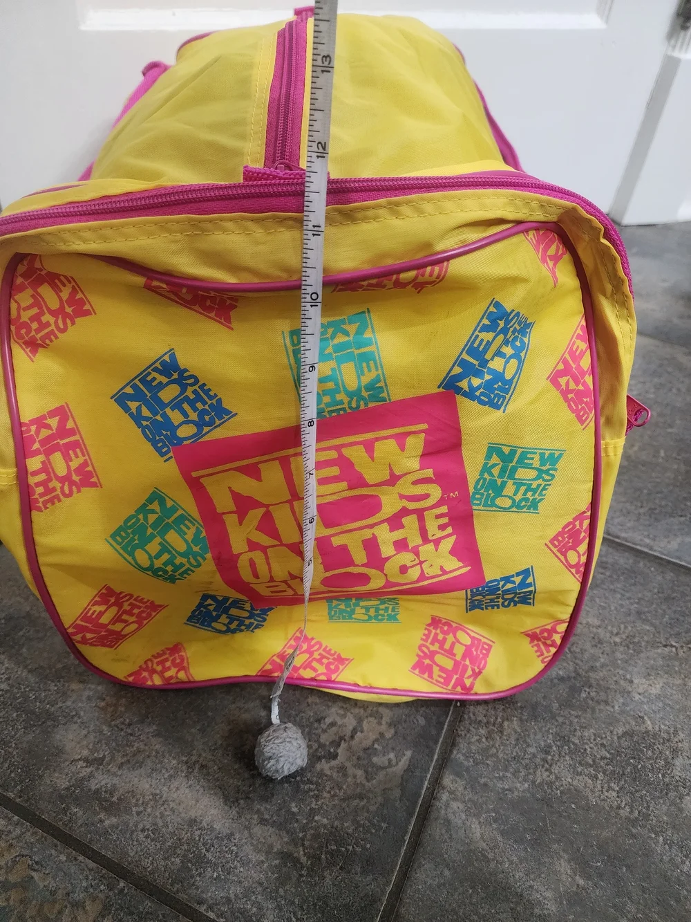 Vintage 1990 New Kids On The Block Overnight Travel Sleeping Bag Case Duffel Bag